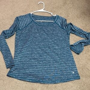 Xersion Women's Long Sleeve Heathered Teal Top